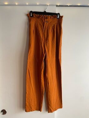 Sfera Linen Blend High Waist Straight Pants | US Small / 4–6